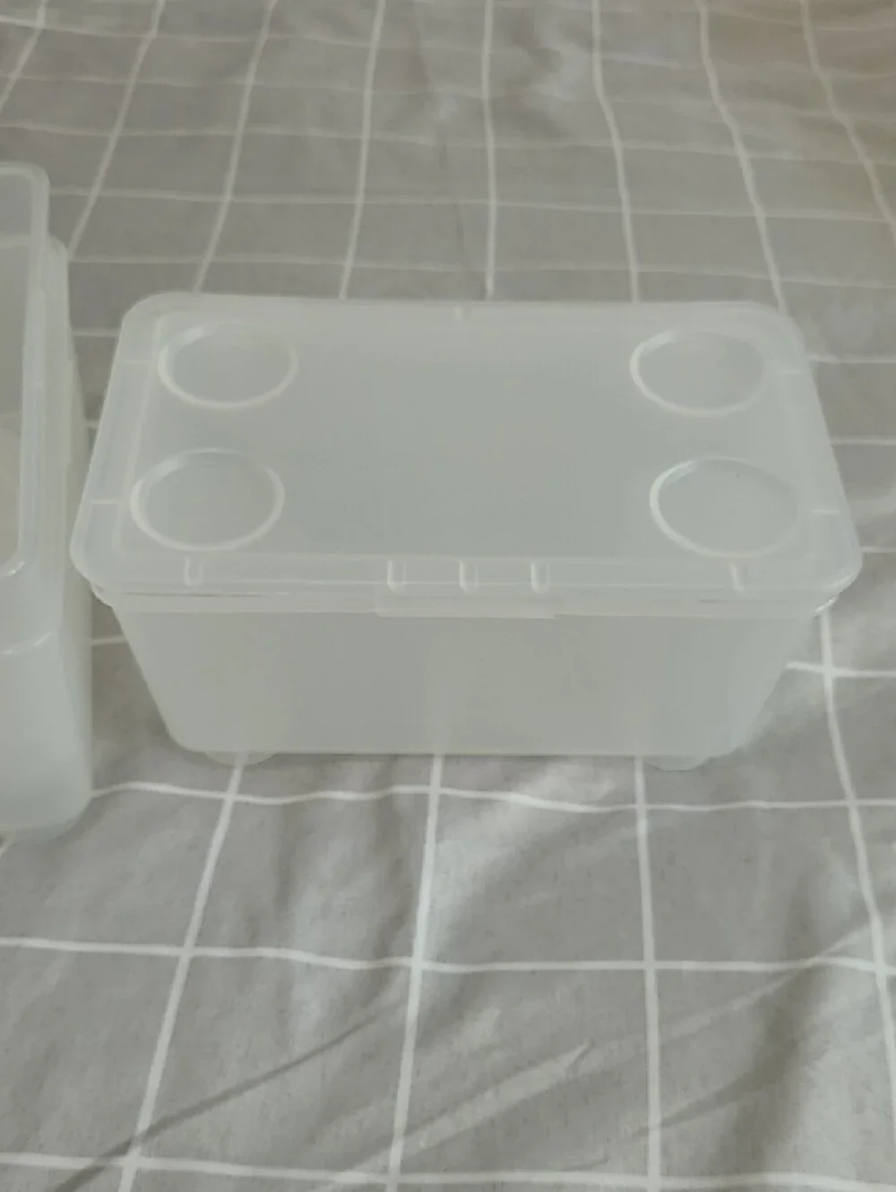 IKEA GLIS Storage Boxes with Lids - White Plastic